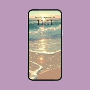 A vibrant digital phone wallpaper featuring a serene beach scene with summer tones, perfect for customizing your mobile screen. This aesthetic background suits both iPhone and Android devices, offering a trendy, minimalist design with colorful, coastal vibes. Ideal for users looking to refresh their smartphone with a modern, cute, and relaxing wallpaper that captures the essence of a sunny getaway