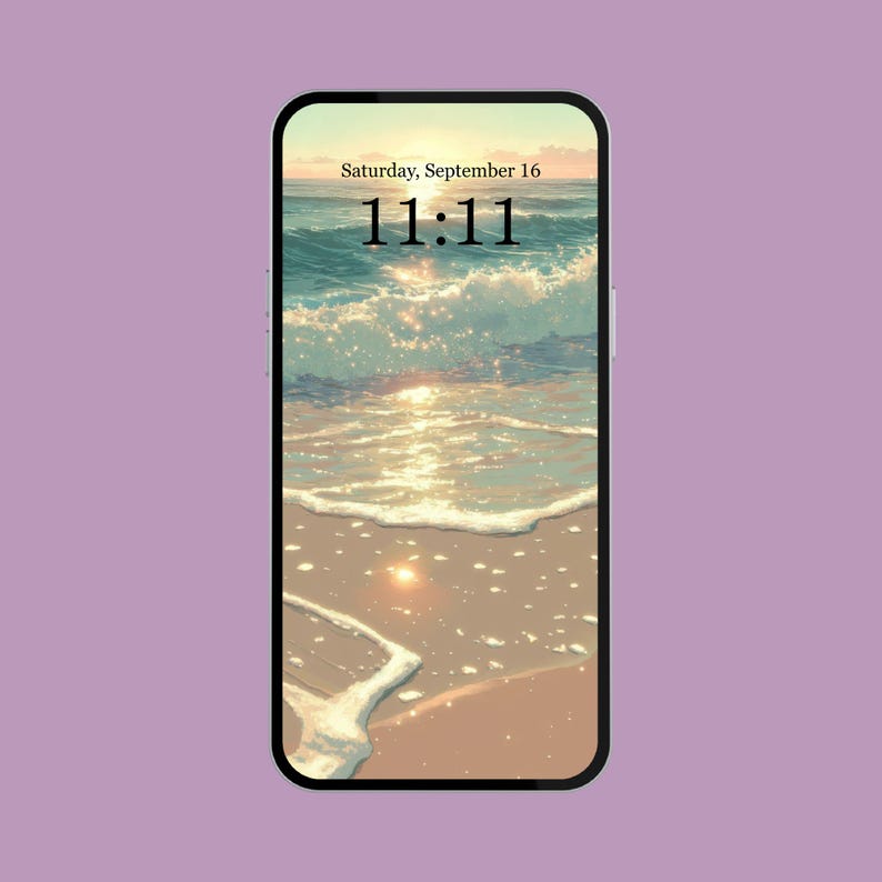 A vibrant digital phone wallpaper featuring a serene beach scene with summer tones, perfect for customizing your mobile screen. This aesthetic background suits both iPhone and Android devices, offering a trendy, minimalist design with colorful, coastal vibes. Ideal for users looking to refresh their smartphone with a modern, cute, and relaxing wallpaper that captures the essence of a sunny getaway
