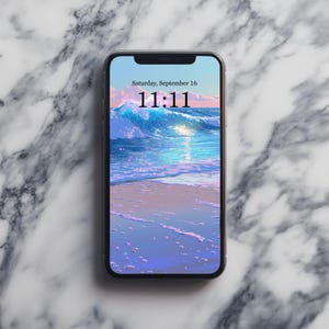 A vibrant digital phone wallpaper featuring a serene beach scene with summer tones, perfect for customizing your mobile screen. This aesthetic background suits both iPhone and Android devices, offering a trendy, minimalist design with colorful, coastal vibes. Ideal for users looking to refresh their smartphone with a modern, cute, and relaxing wallpaper that captures the essence of a sunny getaway