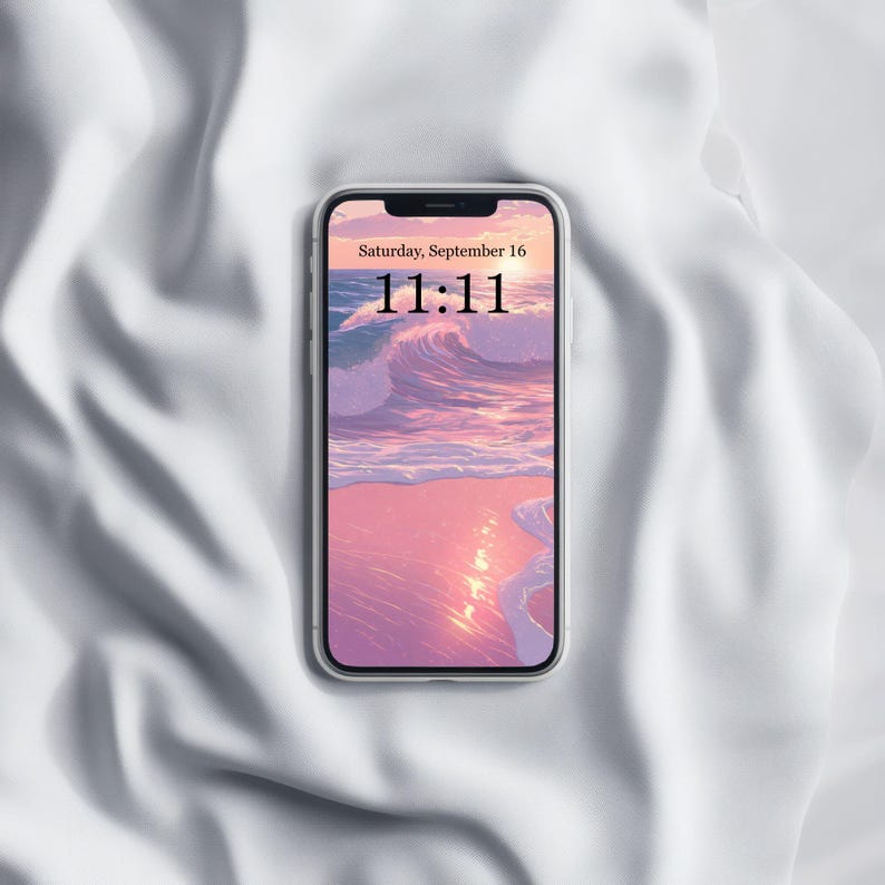 A vibrant digital phone wallpaper featuring a serene beach scene with summer tones, perfect for customizing your mobile screen. This aesthetic background suits both iPhone and Android devices, offering a trendy, minimalist design with colorful, coastal vibes. Ideal for users looking to refresh their smartphone with a modern, cute, and relaxing wallpaper that captures the essence of a sunny getaway