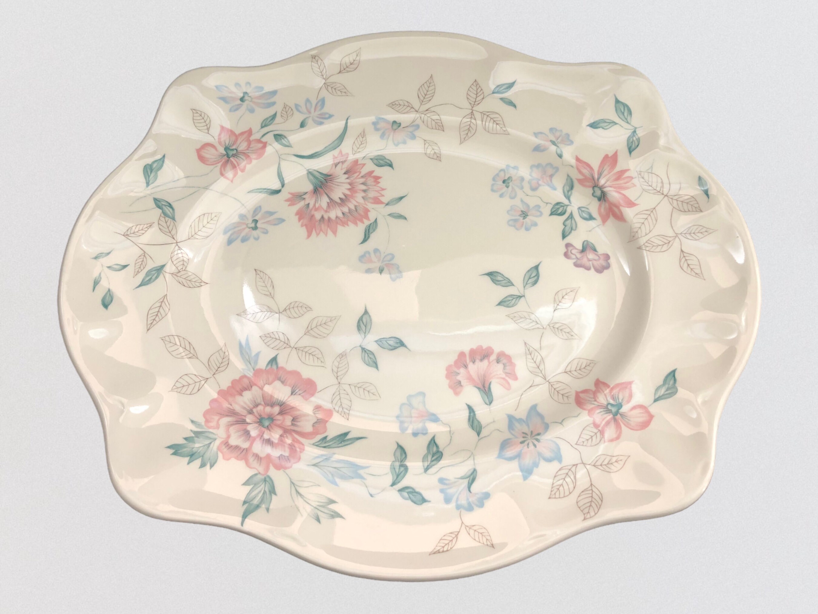 Johnson Brothers Platter Lynton Floral Pattern Oval Porcelain Serving