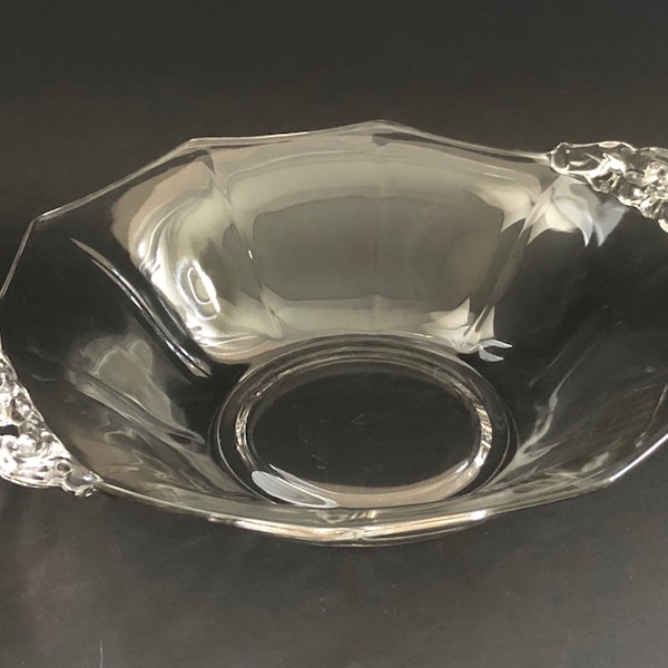 Vintage Cambridge Glass Serving Bowl Decorative Bowl Clear Glass Bowl Serving Dish Large Candy Dish