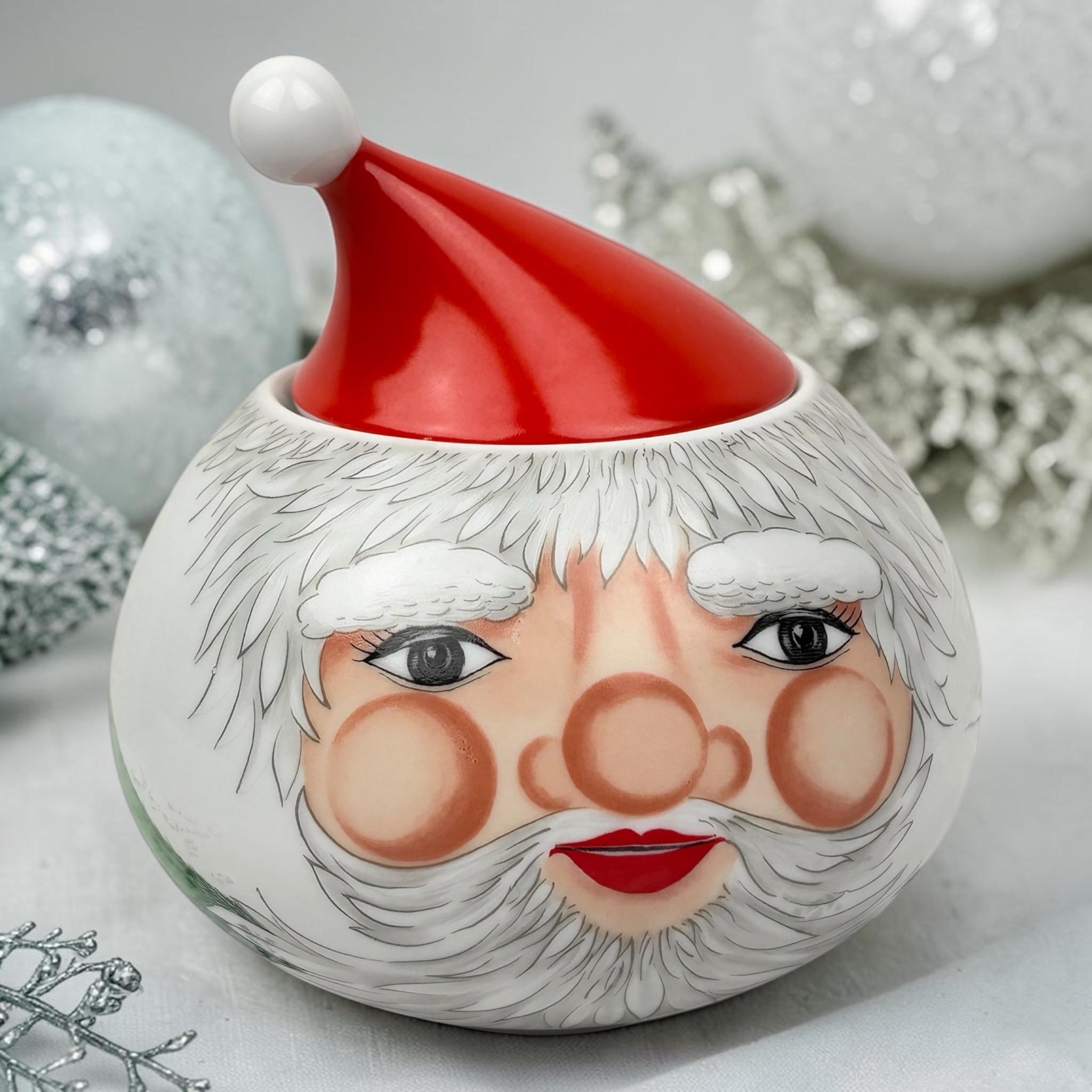Vintage German Santa Christmas Candy Dish - Etsy