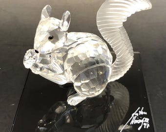 Swarovski Crystal Squirrel Figurine - SCS 10 Year Anniversary