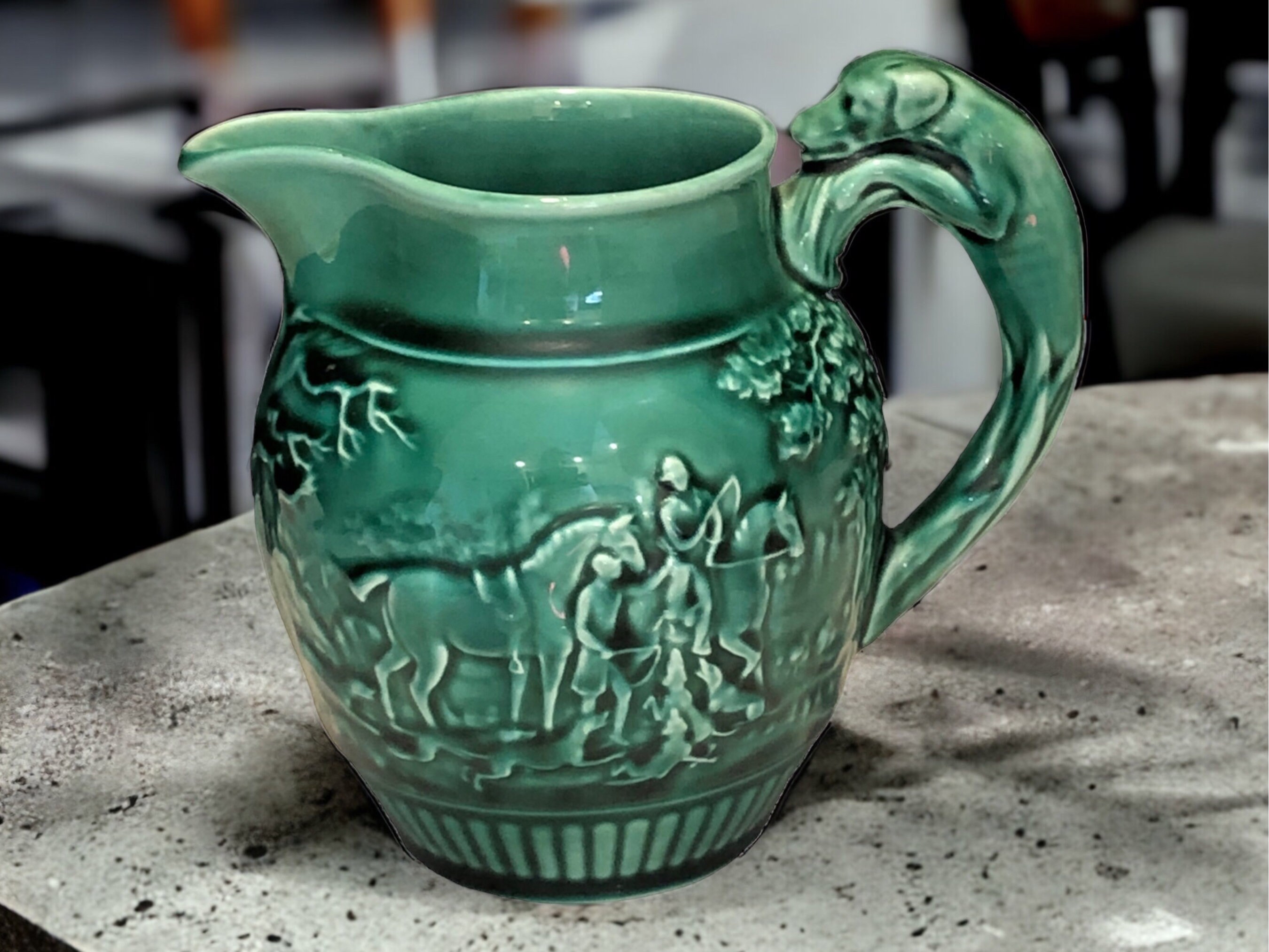 Vintage Wedgwood Hunting Theme Green Small Pitcher Wedgwood of Etsy