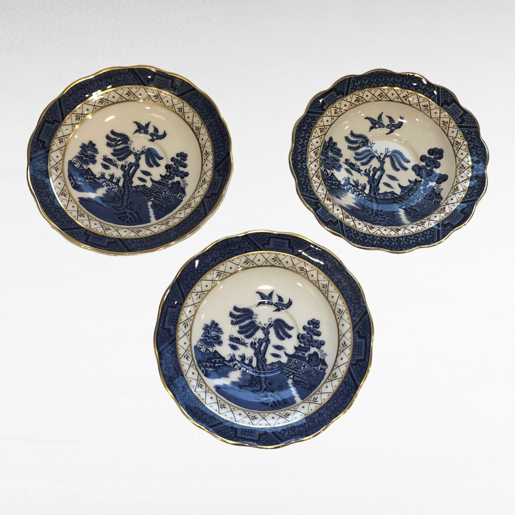 Royal Doulton Booths Real Old Willow Tea Cups With Saucers - Etsy