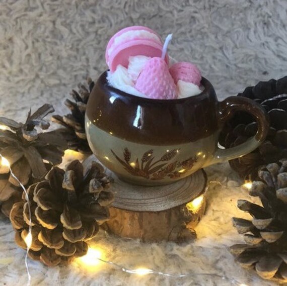 Bougie Gourmande Senteur Brioche Artisanale Dans Une Tasse Vintage