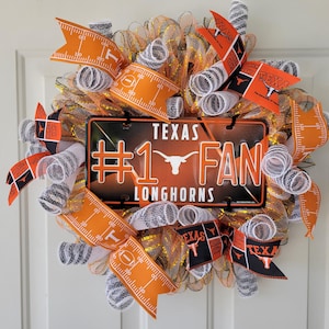 Texas Longhorns Kranz: College Football Tür/Wanddekoration