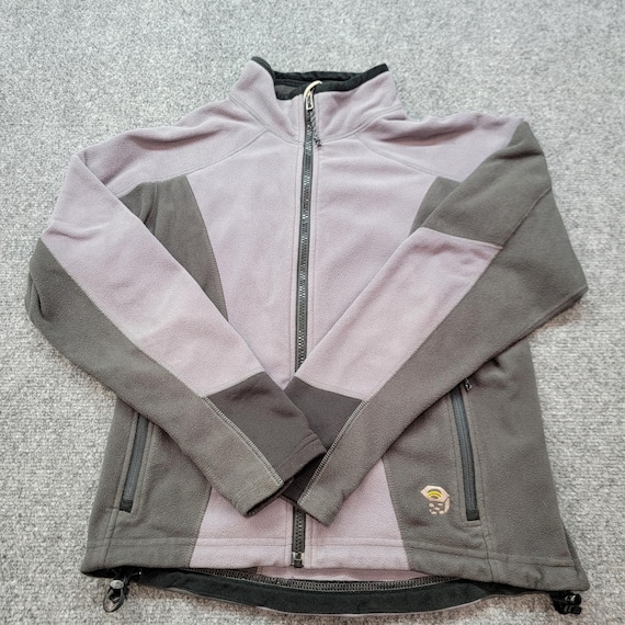 Mountain Hardwear, Vintage Mountain Hardwear Polartec Fleece Jacket Womens 6 Grey Purple Full Zip