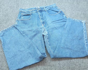 Jeans Vintage Venezia da donna a vita alta, lavaggio medio, gamba dritta, in denim blu