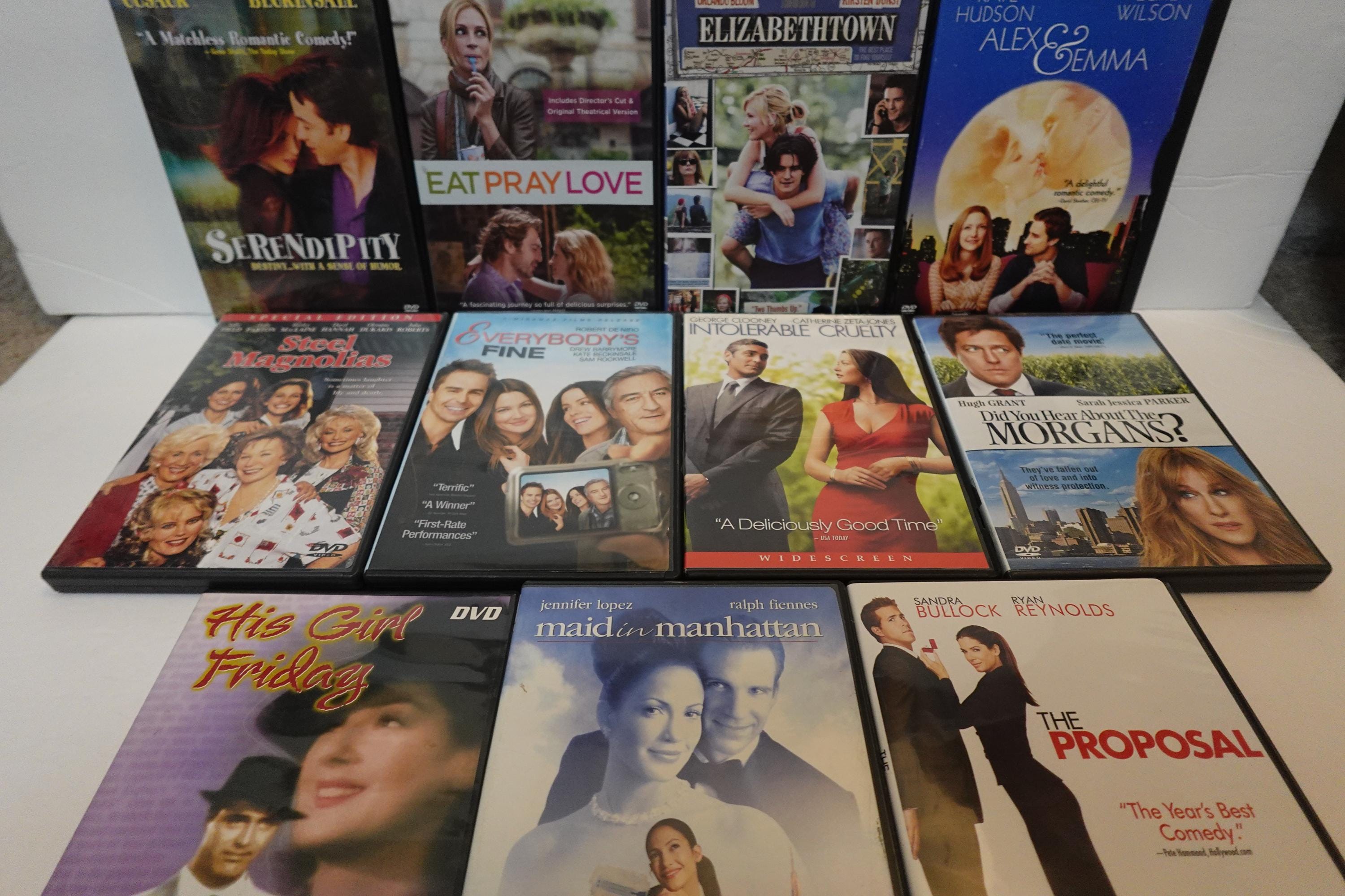 Romantic Movie DVD Collection (11 Romantic \u0026 Comedic Movies) Rom-coms - Etsy, image size:3000x2000