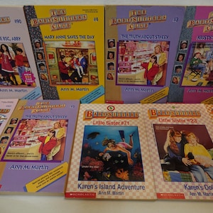 The Baby-sitters Club & Little Sister vintage book series lot (9 books)