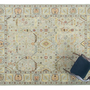 New Evan Classic Green & Gold Oriental Hand-Tufted  Wool Handmade Area Rug Carpet for Home, Bedroom, Living Room, Dining Room, Any Room