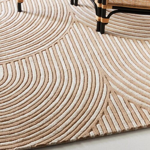 Andie Neutral Handtufted Viscose & Wool Handmade Area Rug Etsy