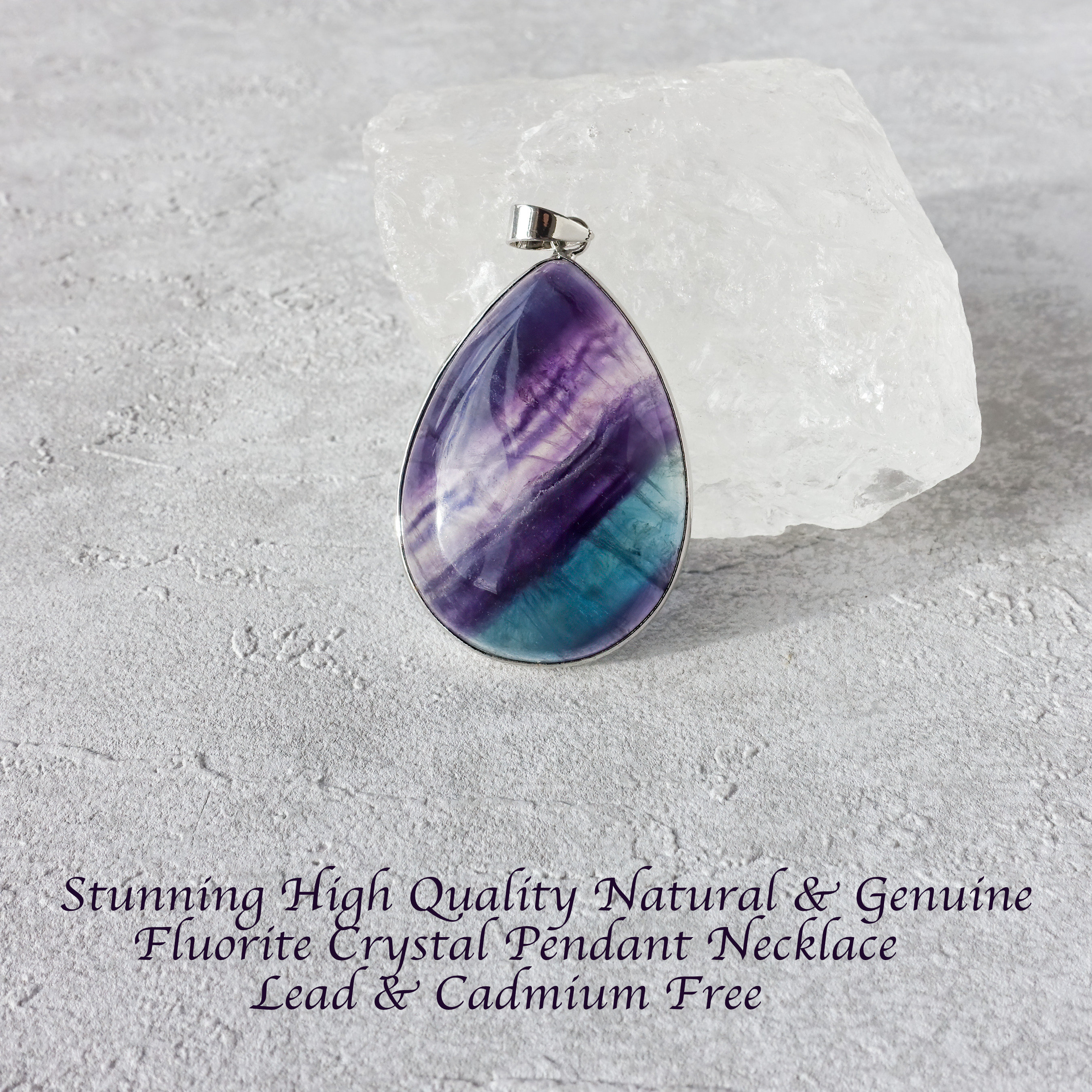 Purple cheap fluorite pendant