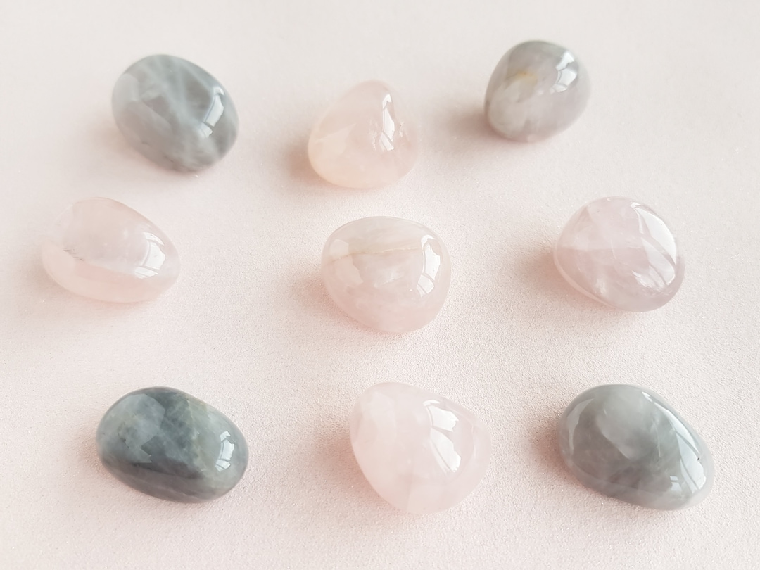 Luna Rose Quartz Tumble Stones, Luna Rose Tumblestone, Very Rare, Premium Quality, AA Grade