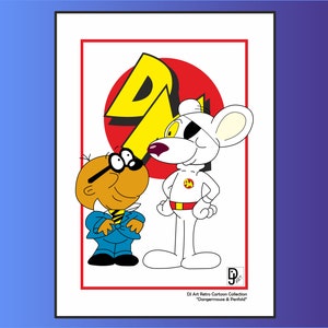 Danger Mouse & Penfold Art Print DIGITAL DOWNLOAD Dangermouse