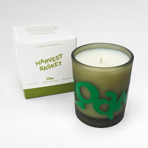 Harvest Basket | Hay, Tobacco, Vetiver, Patchouli| Scented Soy Candle | Home Decor | Non-Toxic Vegan Gift | Earthy Scented Candle