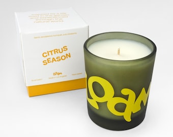 Citrus Season Candle| Neroli, Sandalwood, Kumquat, Yuzu | Scented Soy Candle | Home Decor | Non-Toxic Vegan Gift | Citrus Scented Candle
