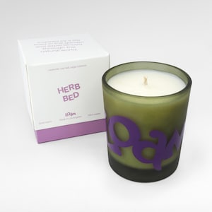 Herb Bed| Lavender + Grey Sage + Bay Leaf | Scented Soy Candle | Home Decor | Non-Toxic Vegan Gift | Lavender Scented Candle