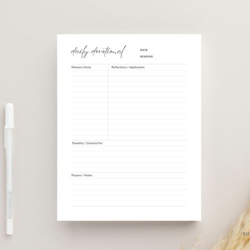 Daily Prayer Journal Printable Digital Christian Planner - Etsy