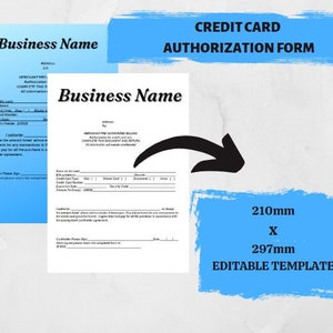 Modelo de formulário de autorização de cartão de crédito personalizável para processamento de pagamento seguro