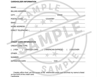 Credit Card Authorization Form For IOS Only. Editable Credit Card Authorization Form for iOS | Printable PDF Template | Instant Download