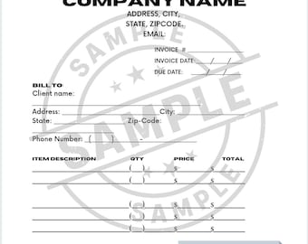 Editable Invoice Template for Small Businesses, Business Forms. Invoice Template | Editable PDF | Professional Business Billing