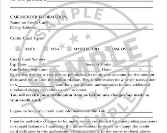 Credit Card On File Agreement