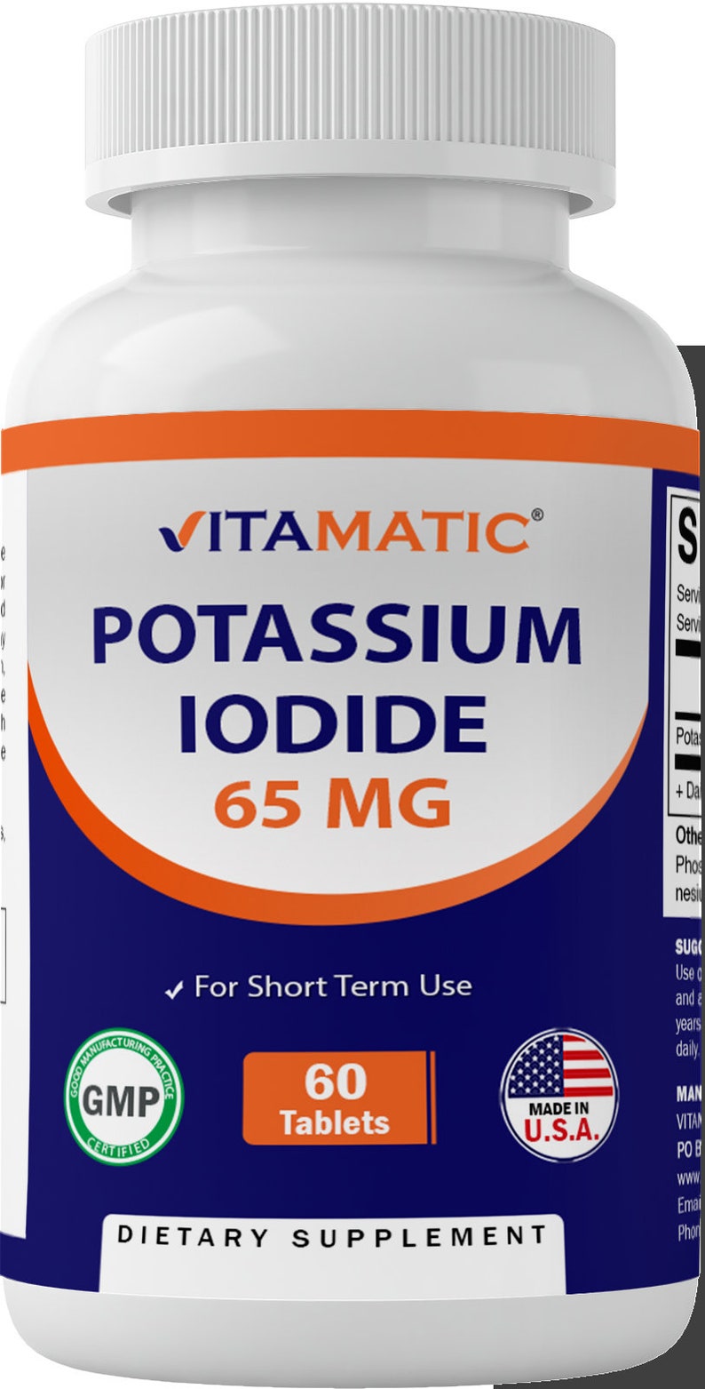 Vitamatic Potassium Iodide 65 Mg per Serving 60 Tablets Thyroid Support