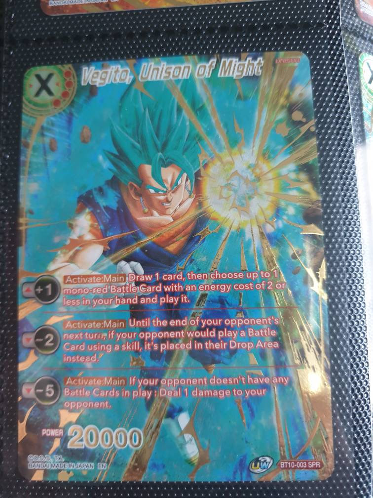 Dragon Ball Super Card Game Vegito, Unison of Might BT10-003 SR Super Rare