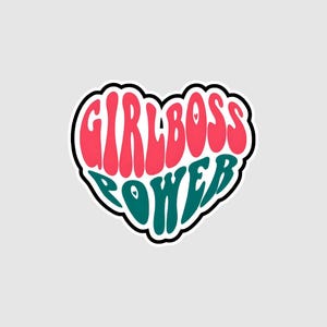 Vinyl Sticker | Girl Boss Power | Inspirational Sticker | Strong Women | Girl Boss Sticker | Empowerment Gift | Business Woman | Boss Lady