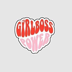 Vinyl Sticker | Girl Boss Power | Sticker for Her | Inspirational Stickers | Self-Care Sticker | Female Strength | Hustle Sticker