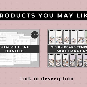 50 page digital journaling workbook for your personal development plan for manifesting your goals. This is also a printable workbook that includes guided journal prompts and questions to audit your life so that you can set 2023 goals by category
