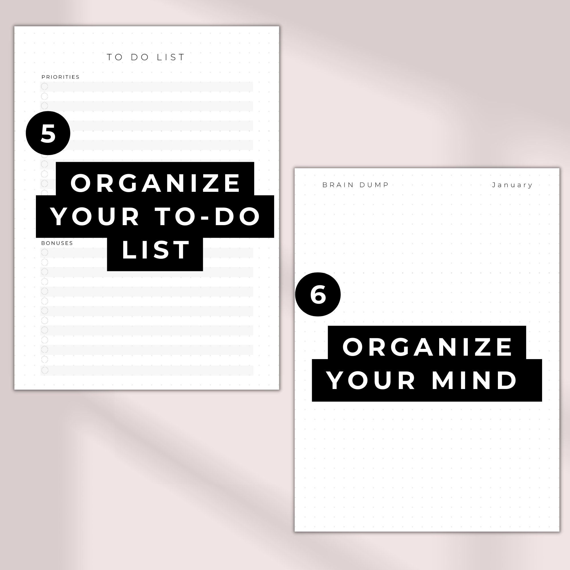 PREMADE BULLET JOURNAL Printable Goal Setting Workbook Bullet - Etsy