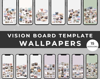 VISION BOARD Wallpaper 2024 Digital Vision Board für Handy Wallpaper, Digitale Vision Board Vorlage