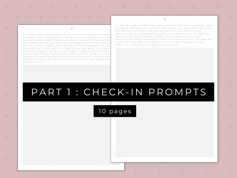 50 page digital journaling workbook for your personal development plan for manifesting your goals. This is also a printable workbook that includes guided journal prompts and questions to audit your life so that you can set 2023 goals by category
