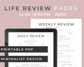 Monthly Review Journaling Page to Reflect on the Month + Set Goals (A4 size, Printable + Digital) Monthly Reflection + Goal-Setting Prompts