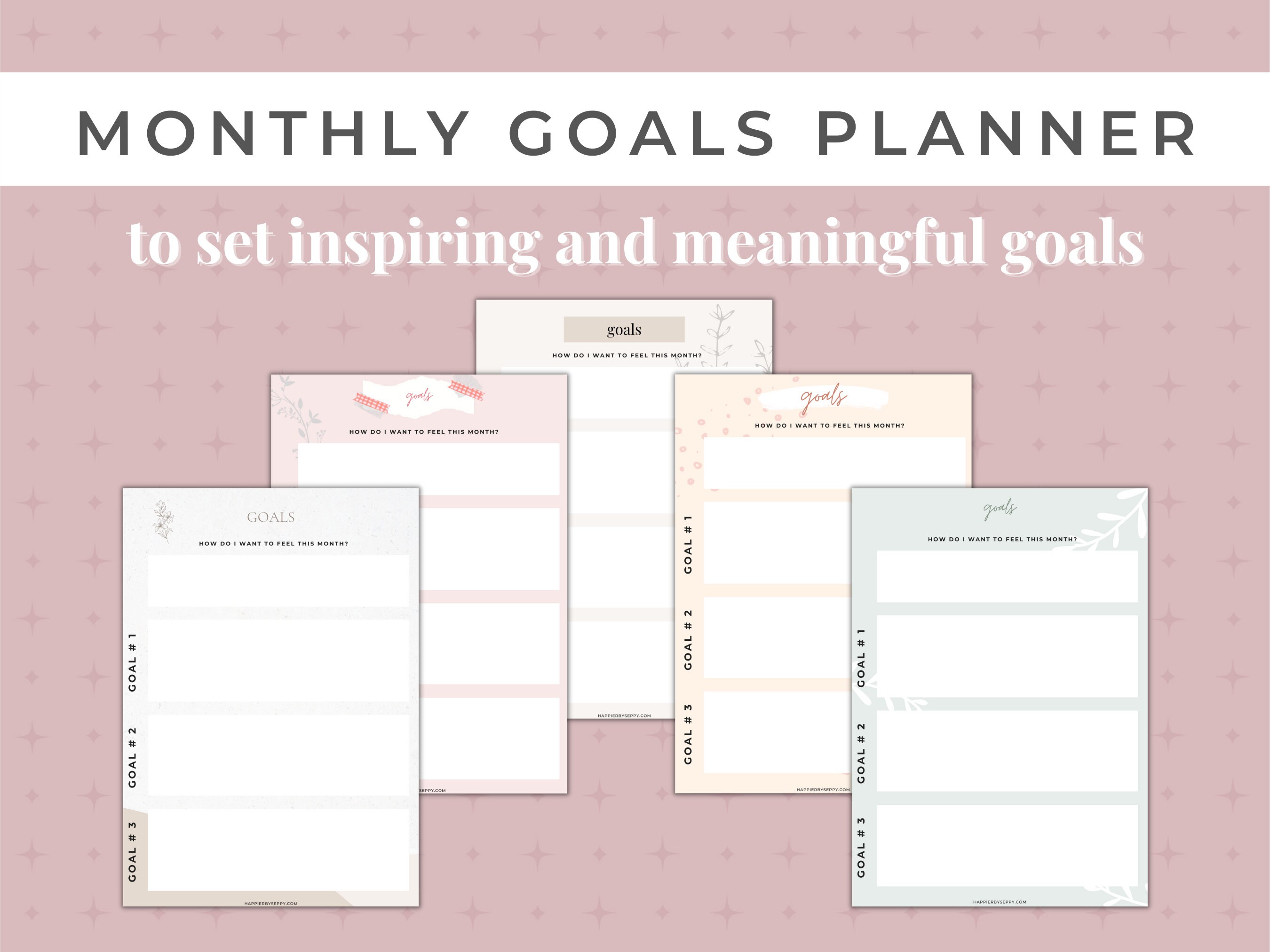 GOAL SETTING WORKSHEET, Dream Life Planner, Manifesting Your Goals ...