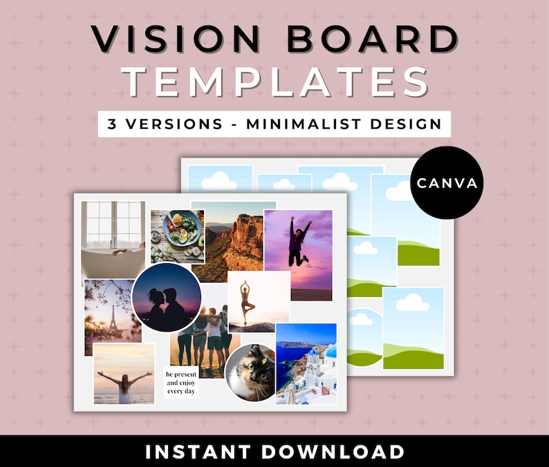 Printable 2024 Vision Board Printable Pdf Mood Board for - Etsy Canada