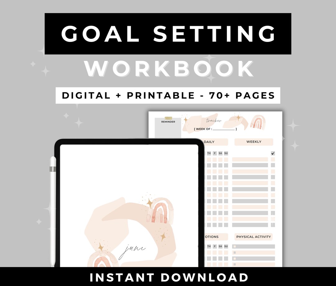 Digital Goal Setting Workbook | Life Planner, Dream Life PDF (instant ...