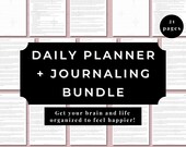 DAILY JOURNALING + PLANNER bundle | Journaling for beginners, Planner kit, Planner templates, Journaling worksheets
