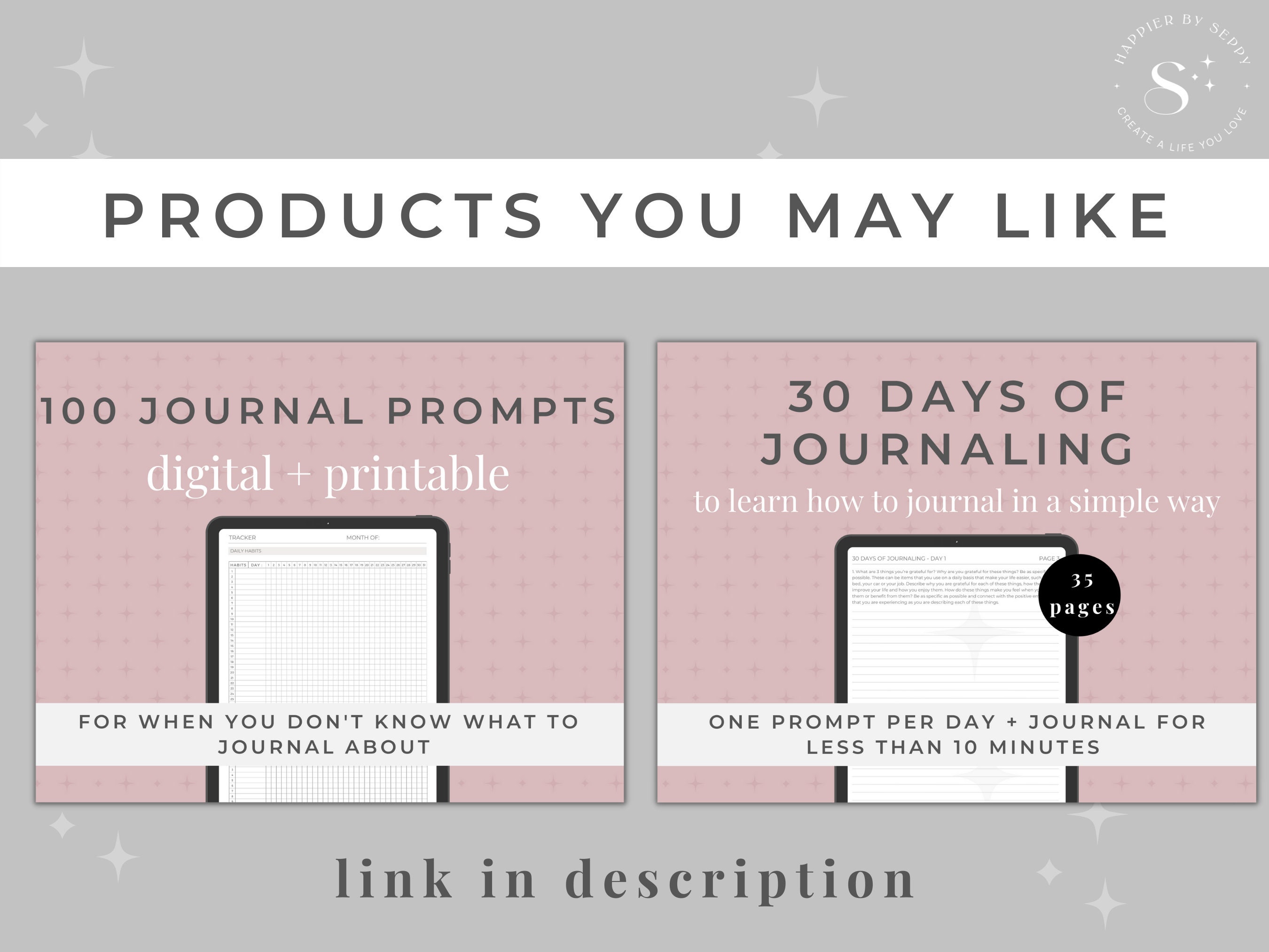 Monthly Goal Setting Journal | Guided Prompts, Digital Planner (PDF ...