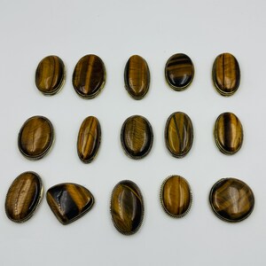 Tiger eye Cabochon Grooved, High quality Grooved Mix Shape And Size
