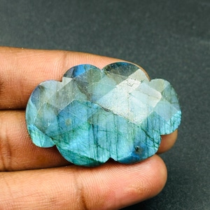 Natural Labradorite Clouds Shape, Faceted Flashy Labradorite Cloud Shape Beads, Carved Cloud