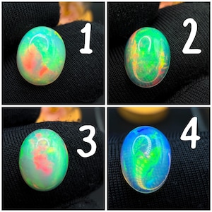 Äthiopischer Welo-Opal-Cabochon – Regenbogenfeuer-Edelstein, 1 bis 20 Stück
