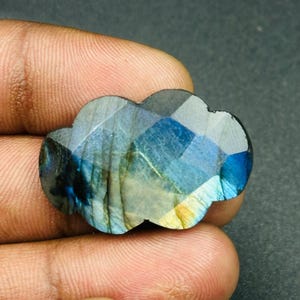 Natural Labradorite Clouds Shape, Faceted Flashy Labradorite Cloud Shape Beads, Carved Cloud