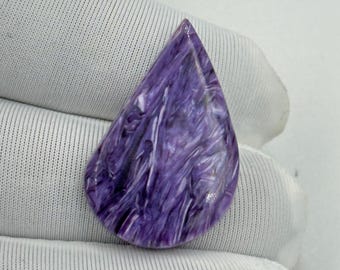 Natural Charoite Cabochon Purple Chariote Crystal Flat Back Both Side Polished Charoite Stone Purple Crystal For jewelry