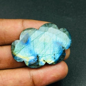 Natural Labradorite Clouds Shape, Faceted Flashy Labradorite Cloud Shape Beads, Carved Cloud