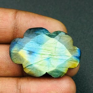 Natural Labradorite Clouds Shape, Faceted Flashy Labradorite Cloud Shape Beads, Carved Cloud